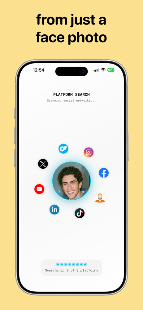 Sherlock face search app scanning social networks to find someone by photo